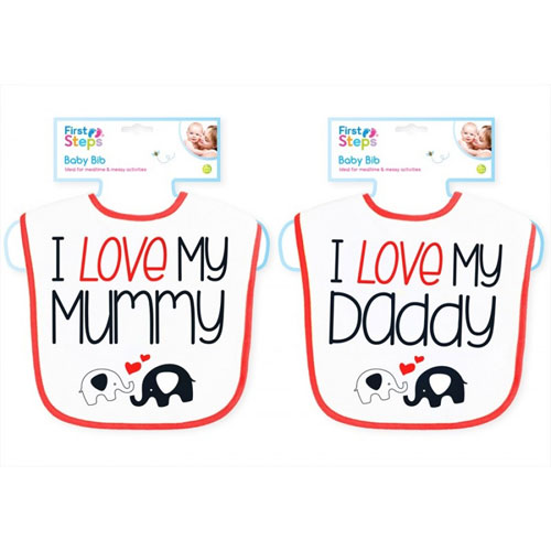 Baby Love Mummy/Daddy Velcro Bib