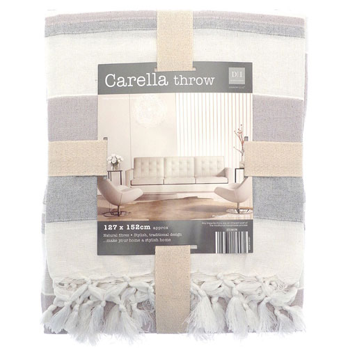 Carella Stripe Throw Cotton
