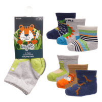 Baby Boys 3 Pack Monsters/Dino Design Socks