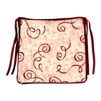 Red Swirl Design Cotton Seat Pad