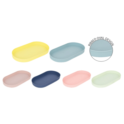 Bello Ribbed Oval Picnic Platters