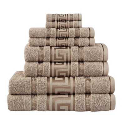 Snoozeville Royal Greek Hand Towels Natural