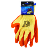 Non Slip Latex Gloves Orange - L