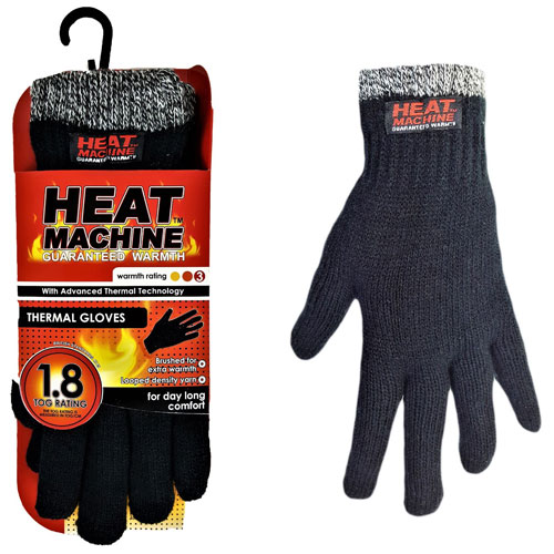 Mens Heat Machine Thermal Gloves Black Carton Price | Wholesale Gloves ...