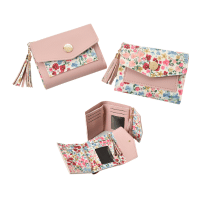 Floral Purse With Flap Pink