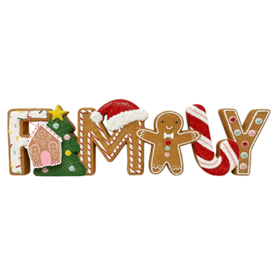 Gingerbread Slogan Christmas Family Decoration