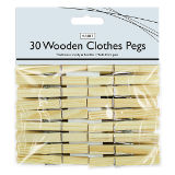 Wooden Clothes Pegs 30 Pack