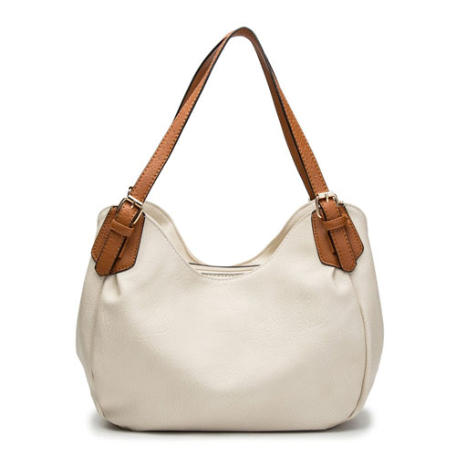 Nichole Buckle Strap Slouch Bag Ivory