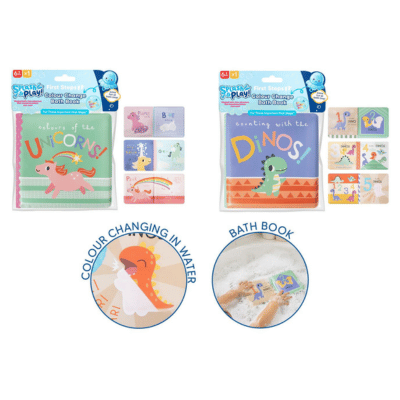 Colour Changing Bath Book Unicorn & Dino