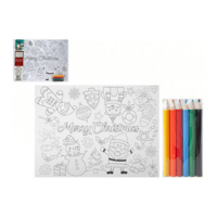 Colour Your Own Christmas Placemats with 6 Pencils