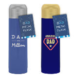 Fathers Day Foiled Metal Flask
