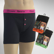 Mens Classic Sport Neon Button Fly Boxer