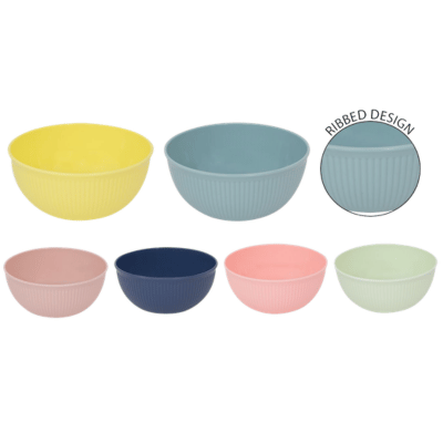 Bello Ribbed Picnic Bowls 15cm