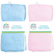 Baby Face Cloths 3 Pack