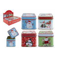 Square Christmas Tin Box 7.5cm