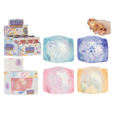 5cm Glitter Maltose Squidgy Cube