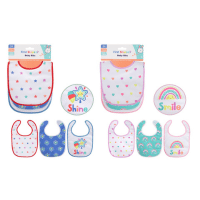 First Steps Pack 3 Baby Bib Animal Design