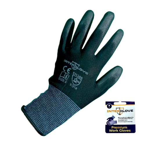 Premium Work Gloves with Gripper Black Wholesale Rubber Gloves AK