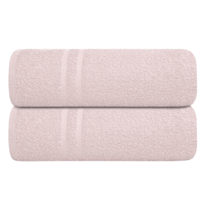 Luxury Soft Cotton Chevron Hand Towel Blush Pink
