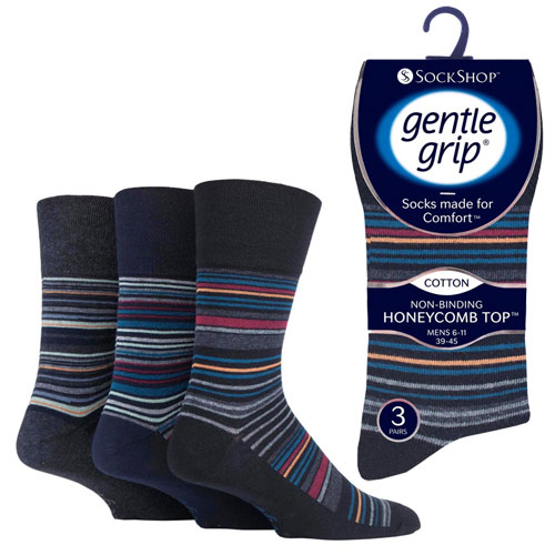 Mens Gentle Grip Socks Cont Ensemble