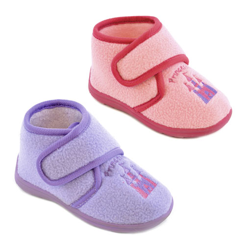 Wholesale Slippers | Wholesale Footwear | Girls Fleece Shoes Princess ...