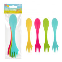 3 In 1 Party Cutlery Set 4 Pack
