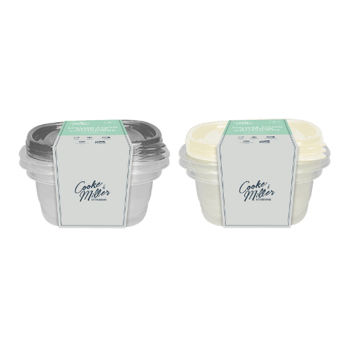 Square Food Containers 1L 4 Pack