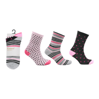 Ladies 3 Pack Casual Socks Spots & Stripes