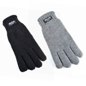 Kids Thinsulate Lining Gloves Black/Grey