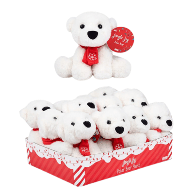 15cm Mini Plush Festive Polar Bear