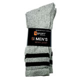 Mens 5 Pack Grey Sport Socks With Stripe