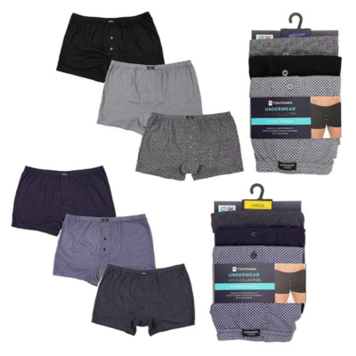 Mens 3 Pack Boxer Shorts