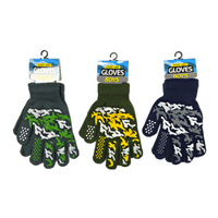 Childrens Camo Gripper Gloves