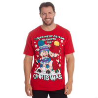 Mens Christmas T-Shirts Pigs In Blankets Design