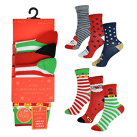 Childrens Christmas Design Socks Family
