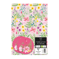Floral Design 2 Sheet Gift Wrap & Tags
