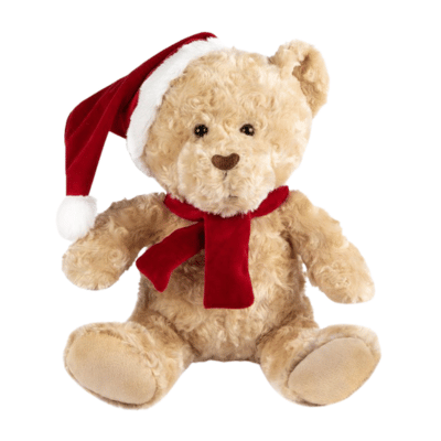 Christmas Bear 25cm With Hat And Scarf