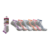 Ladies Prohike Trainer Socks Multi Block Stripes