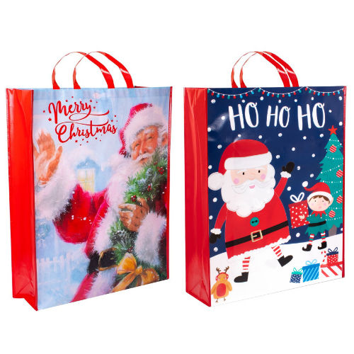 Christmas Reusable Jumbo Bag 2 Assorted Designs Wholesale Christmas
