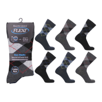 Mens Flexi Top Socks 3 Pack Argyle Design