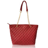 Penelope Quilted Chain Shoulder Bag Red