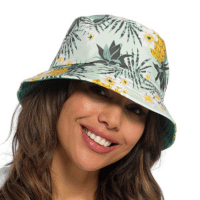 Ladies Plant Printed Reversible Bucket Hat