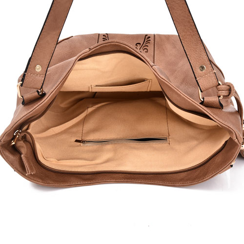 Miai Double Tassel Shopper Bag Tan