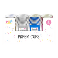 Metallic Paper Cups 8 Pack PDQ