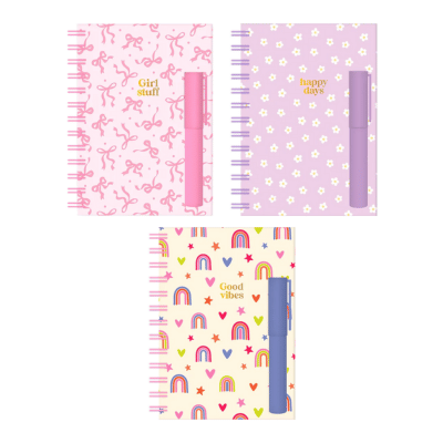 A5 Wiro Notebook And Pen Set - Kids