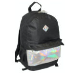 Backpack With Iridescent Panel Black