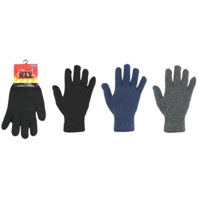 Mens Thermo Max Lined Extra Warm Knitted Gloves