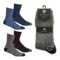 Mens 2 Pack Lounge Socks With Grippers
