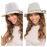 Ladies Fedora Straw Hat
