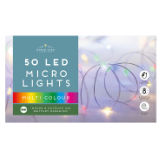 50 LED Battery Operated Micro Lights Multicoloured
